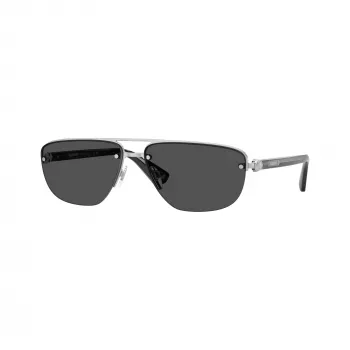 BURBERRY heren BE3164 piloten zonnebril, gunmetal montuur, donkergrijze glazen, 62mm BE3164-100587
