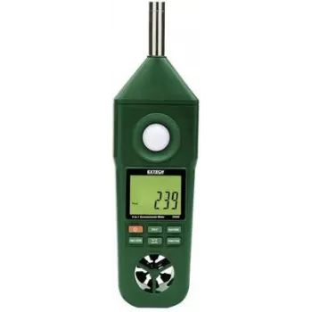 Extech EN300 5-in-1 omgevingsmeter: anemometer, hygrometer, luxmeter, thermometer, geluidsniveaumeter