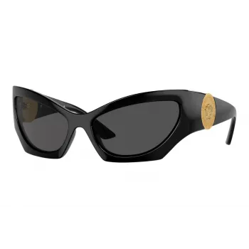 Versace VE4450-GB1-87 herenzonnebril, zwart montuur, grijze glazen, 60/16/125 mm