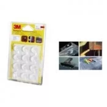 3M Bumpon beschermingsbuffer SJ5312BL transparant rond 12,7 mm diameter, 3,5 mm hoogte, zelfklevend, polyurethaan, trillingsdemping