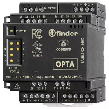 Finder 8A.58.9.024.160C elektromechanische relais-interfacemodule, 24 V DC spoel, 1 wisselcontact, 6 A, DIN-rail
