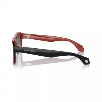 Giorgio Armani herenzonnebril vierkant AR8209 6069B1 matzwart donkergrijs 54mm