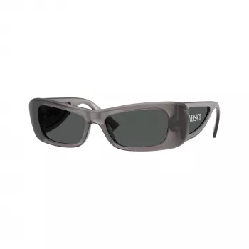 Versace dames VE4481-550287 cat-eye zonnebril, transparant grijs montuur, donkergrijze glazen, 54mm