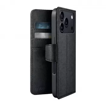 SBS Wallet Classic Mag hoes voor Apple iPhone 18 Pro met wallet en stand, MagSafe-compatibel - zwart