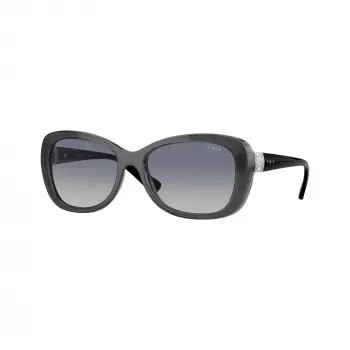 Vogue VO2943SB31324 dames cat-eye zonnebril, transparant roze montuur, roze gespiegelde glazen, 55mm