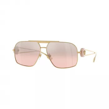 Versace VE2269-10027E dameszonnebril, bleekgouden montuur, bruine gradient-glazen, 60/14/140 mm