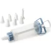 IBILI 104629 spuitzakset voor gebak, 18 cm, 6 RVS spuitmonden, wit