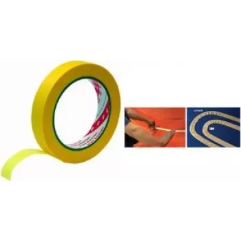 3M Painter's Masking Tape 244 Gold, 24 mm x 50 m, 0,08 mm, extra dun en flexibel voor professioneel lakken - 1 rol 2442450