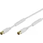 Vivanco SAT-antenneaansluitkabel 10 m wit (VVAN100FEDBGW)