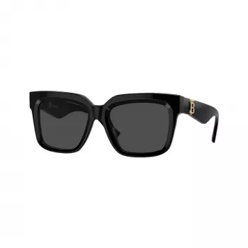 Burberry BE4419-300187 dames zonnebril, zwart montuur, grijze glazen, 54mm