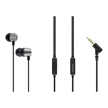 AIWA ESTM-30SL in-ear-koptelefoon met microfoon, zilver