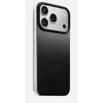 NOMAD Magnetic Leather Back voor iPhone 17 Pro – MagSafe-compatibel, Horween-leer, zwart