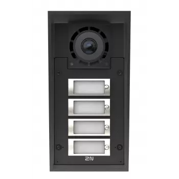 2N IP Force 2.0 IP-video-deurintercom met 4 belknoppen, IP69K, HD-camera 9151304C