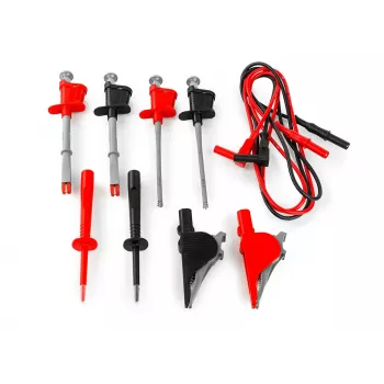 HT Instruments 44100 multimeter meetsnoeren set met 4mm banaanstekkers, testpennen en 6 krokodillenklemmen (20A)