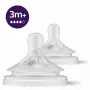 Philips Avent Natural Response babyspeen, snelle melkstroom, 3m+, 2-pack, siliconen, transparant