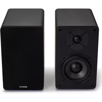 AIWA Hi-Fi 2.0 actieve boekenplankluidsprekers 2x70W RMS, zwart