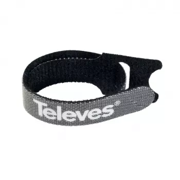 Televes KBL klittenband-kabelbinder, 10-pack, zwart, 15 mm x 250 mm 200102