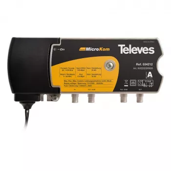 Televes KVE2025RK65 breedbandversterker 20/25dB met retourkanaal 5-65MHz 20dB (534212)