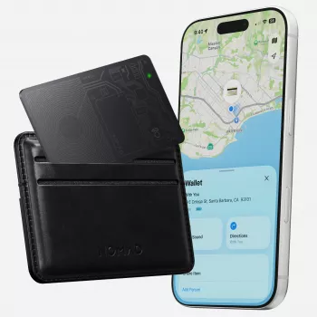 NOMAD Tracking Card V2 - wallet finder kaart compatibel met Apple Find My (zwart)