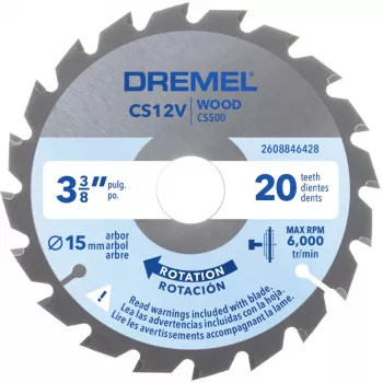 Dremel CS500 houtcirkelzaagblad 85mm, wolfraamcarbide-getand, 20 tanden, voor DSM20 Compact Saw 2608846431