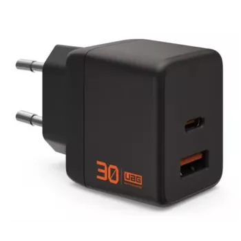 UAG Urban Armor Gear SRGE GaN wandlader 30W PD USB-C/USB-A zwart 9B443511V4040