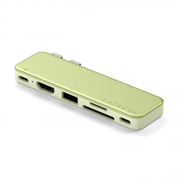 Satechi USB-C Snap Hub – multiport-adapter met 4K HDMI, 5Gbps USB, kaartlezer, 45W PD (citrus)