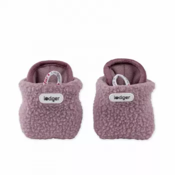 Lodger Slipper Teddy baby sloffen, roze, 6-12 maanden, antislipzool, fleece