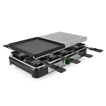 Tristar RA-2747 raclette met antiaanbaklaag, controlelampje, grillfunctie, zwart, steen