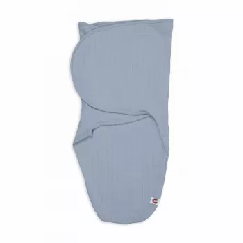 Lodger Bundler effen katoenen baby-puckdoek wikkel, Blue Fogg