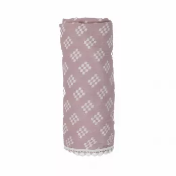 Lodger Swaddle Tribe mousseline puckdoek 120x120 cm roze