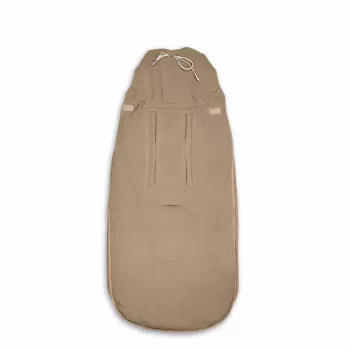Lodger Mini BunkerTeddy all-season autostoel voetenzak, beige
