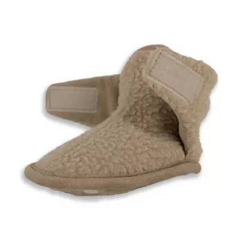 Lodger Teddy babypantoffels beige 6-12 maanden