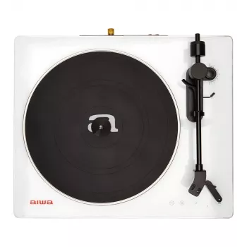 AIWA APX-680BT/WT Riemandrijving Platenspeler met Bluetooth, USB-opname en PC-connectiviteit - Zwart