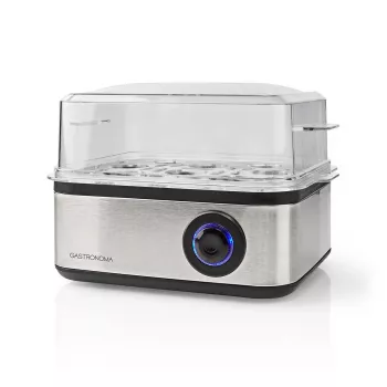 Gastronoma eierkoker 500W, 8 eieren, zwart/zilver