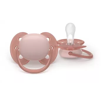 Philips Avent Ultra Soft fopspeen 6-18 maanden, neutraal, 2-pack