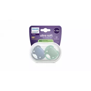 Philips Avent Ultra Soft fopspeen 6-18 maanden, 2-pack, jongen
