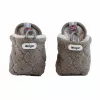 Lodger Buffalo fleece baby-schoentjes met antislipzool, bruin, 6-12 maanden