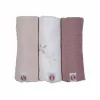 Lodger Swadler Solid Matcha katoenen puckdoek, roze, 70x70 cm, 3 stuks