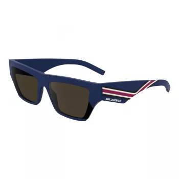 Karl Lagerfeld Unisex KL6163S-401 zonnebril, zwart montuur, grijze glazen, 59/17/145 mm