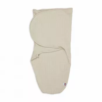 Lodger Bundler Solid gebreide katoenen baby-puckdoek, birke