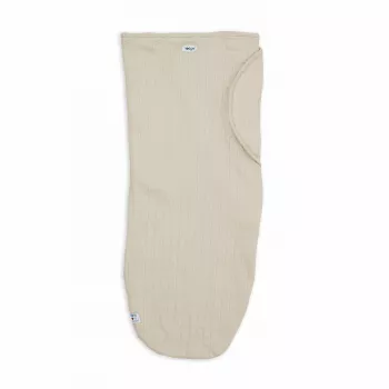 Lodger Bundler Solid gebreide katoenen baby-puckdoek, birke