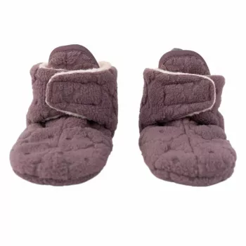 Lodger Slipper Folklore Fleece babyschoenen, mauve, 6-12 maanden