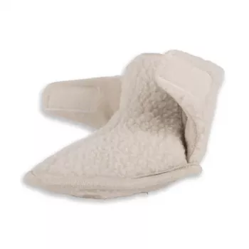 Lodger Slipper Teddy babypantoffels, Birch, 3-6 maanden