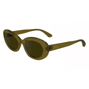 Longchamp LO756S dames vierkante zonnebril, Havana montuur, bruin gradientglas, 50/21/140 mm LO756S5021200
