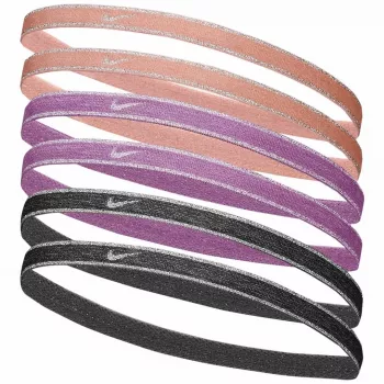 Nike Swoosh Sport Metallic haarelastiekjes 6-pack – perzik, roze, grijs