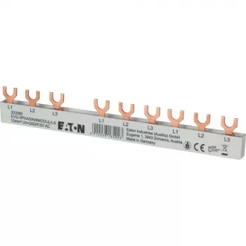 Eaton 3-fase vorkkamrail 10mm² 6 modules 63A EVG3PHAS/N/6MODUL/LS 303366