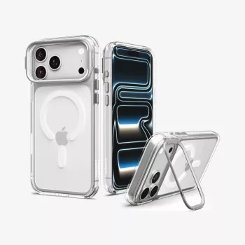 SPIGEN Ultra Hybrid Optik S MagSafe hoes voor iPhone 17 Pro Max / 18 Pro Max – transparant/zilver