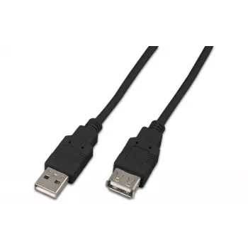 Wirewin USB A-A MF 0.15 SW USB 2.0 verlengkabel, 0,15 m, zwart