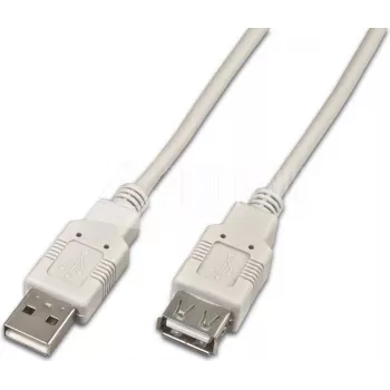 Wirewin USB A-A MF 0.5 GR USB 2.0 verlengkabel, 0,5 m, grijs