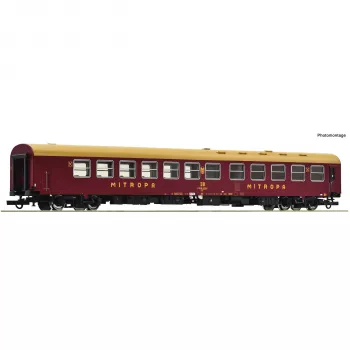 Roco 6200119 H0 restauratierijtuig MITROPA van de DR, tijdperk IV, rood/beige, 282mm, DC